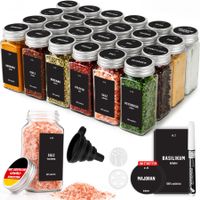 Gewürzgläser Gewürzdosen Glas 24er Set 120ml mit Etiketten