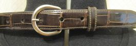 Ceinture Barry Kieselstein-Cord, alligator américain brun
