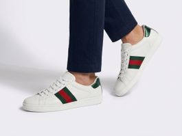 Gucci Sneaker weiss rot grün Leder Grösse 41