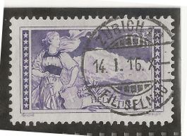 ZÜRICH 1x  14.01.16 auf Zu#131 Mi#123 Vollstempel [5B11]
