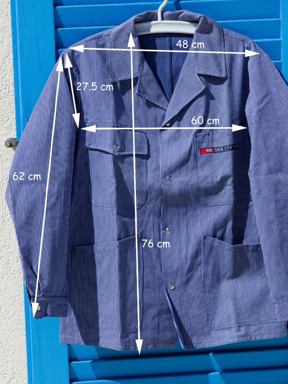 SBB/CFF/FFS Uniformi: Veste de mécanicien SBB CFF FFS rayée bleue – Nuovo (secondo la descrizione) da Grolley venduto da Nousty 3