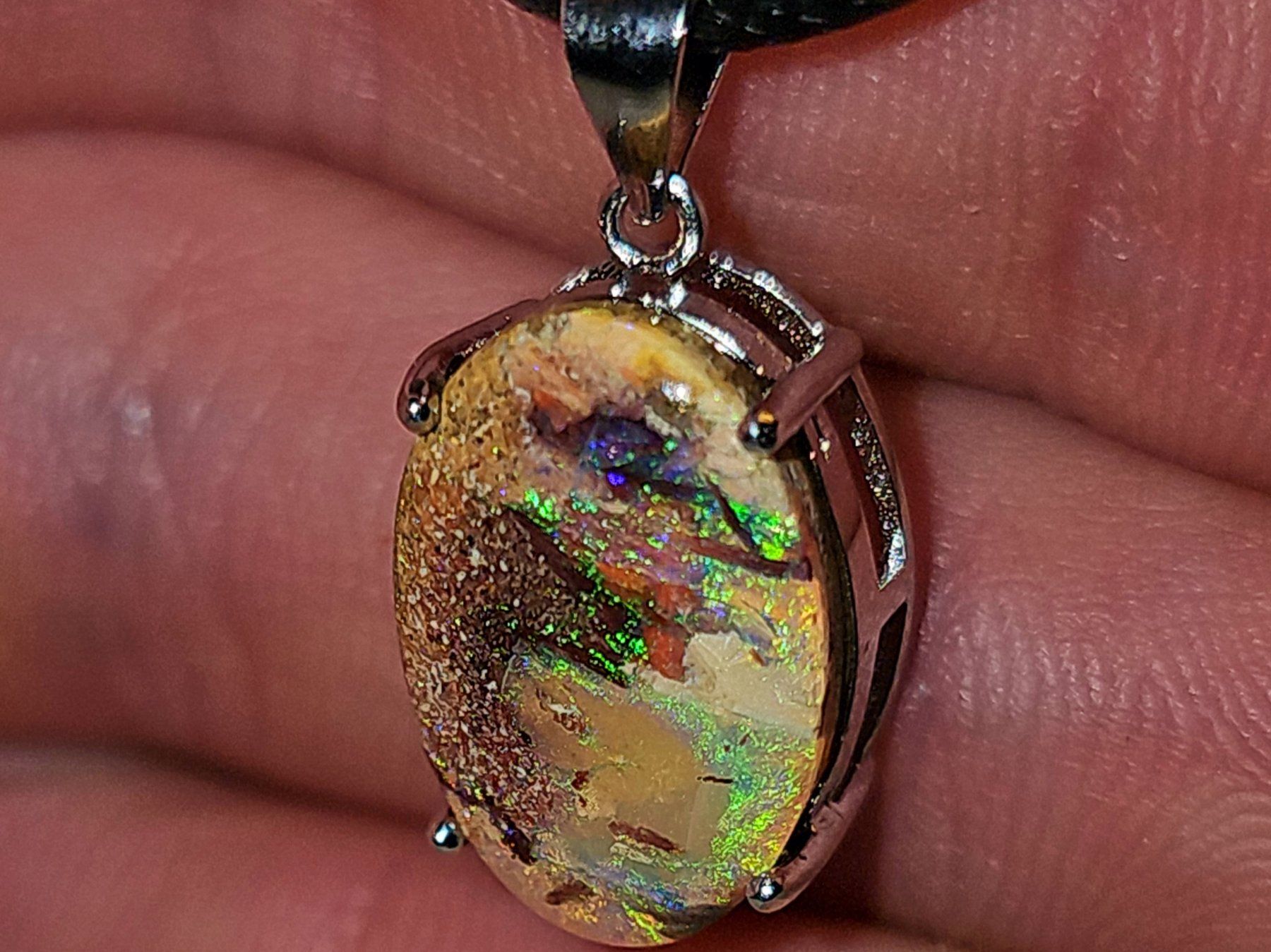 Pietre preziose: Australischer Boulder Opal Silber-Anhänger – Nuovo e nell'imballaggio originale da Uerkheim venduto da Winwinner 5