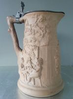 Bierkrug Keramik mit Salzglasur, ca. 1.6 Liter, um 1890