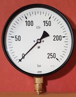 Manometer Ø160, G1/2" 0-250bar Klasse1.0