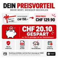 WISHCARD Gutschein CHF 150.– für CHF 129.90