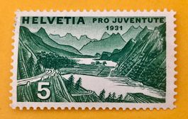 Nr: J.57 Silser und Silvaplanersee  UNGESTEMPELT 1931 