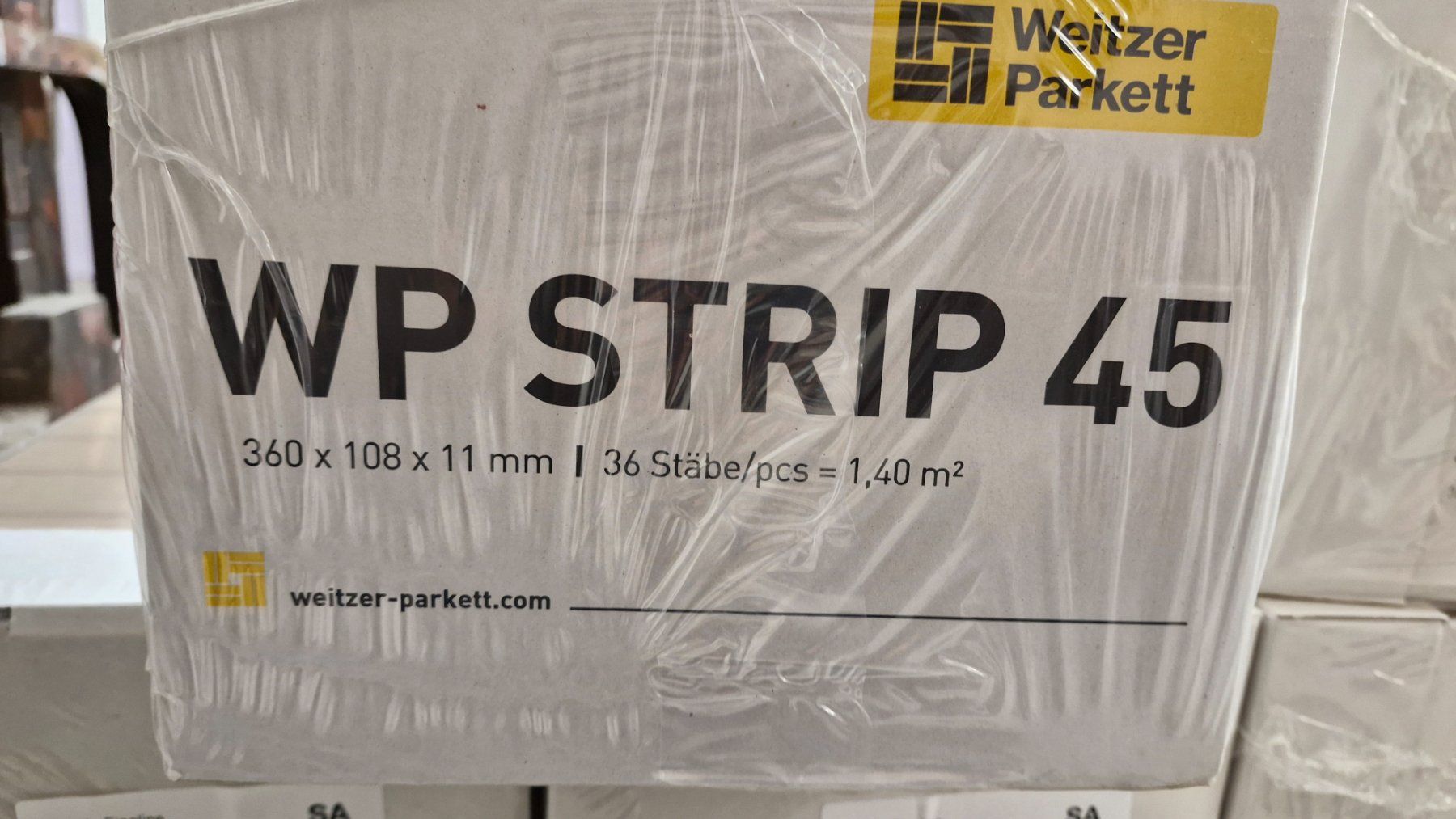 Articoli in legno: Weitzer Parkett WP STRIP 45 Eiche, Pack a 1,58m2 – Nuovo e nell'imballaggio originale da Dorf venduto da Zur-Lingg 4