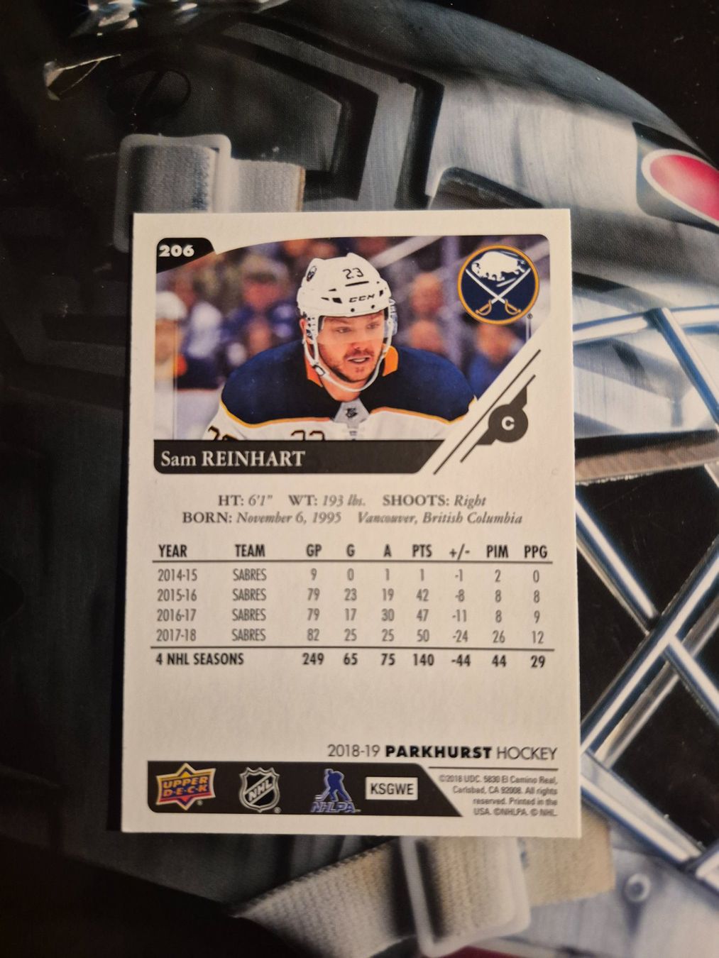 NHL Carte collezionabili: NHL Sam Reinhart Buffalo Sabres – Usato da Treiten venduto da Sauber73 1
