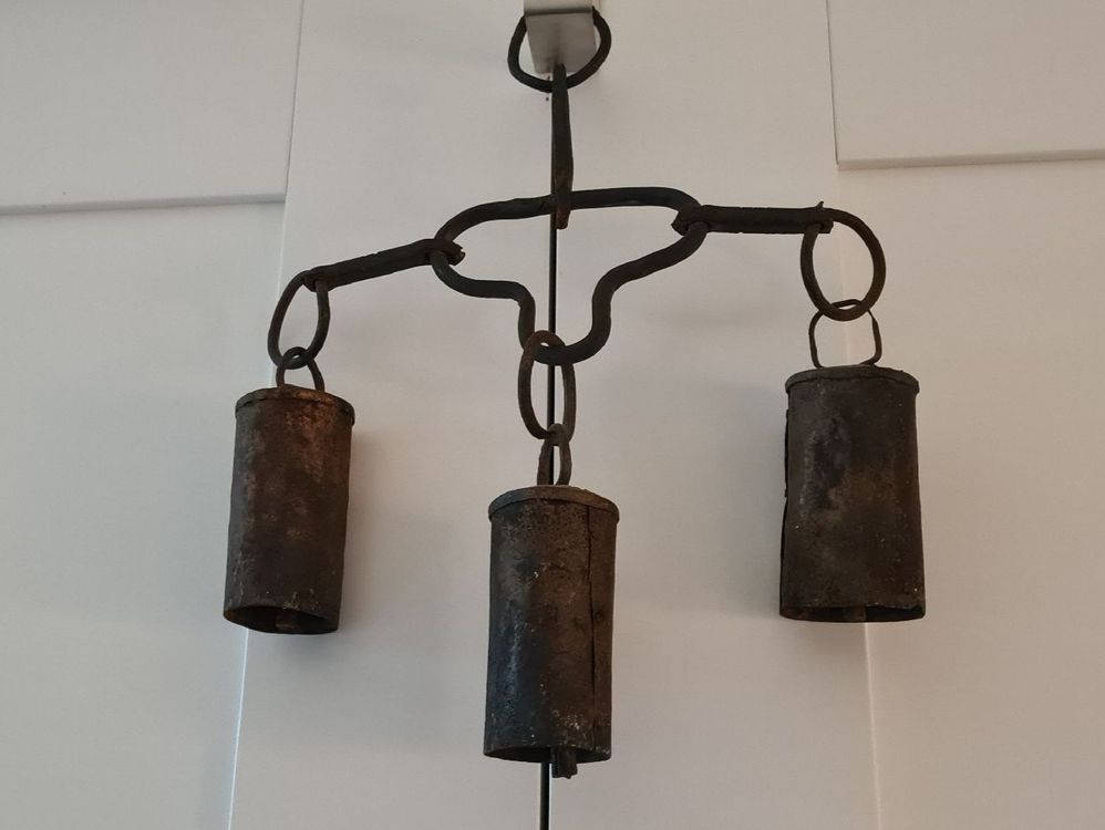 Vintage Kuhglocken Aus Schmiedeeisen – 3-teiliges Set, Rustikales Design, Für Wandbehang, Windspiel Oder Weihnachtsdeko