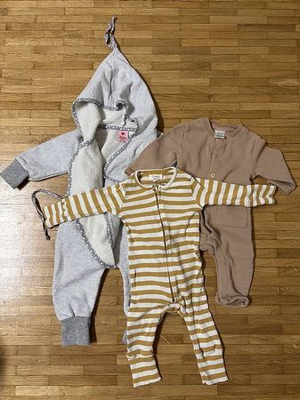3 Baby-Overalls / Strampler Gr. 62 68 kuschelig & top