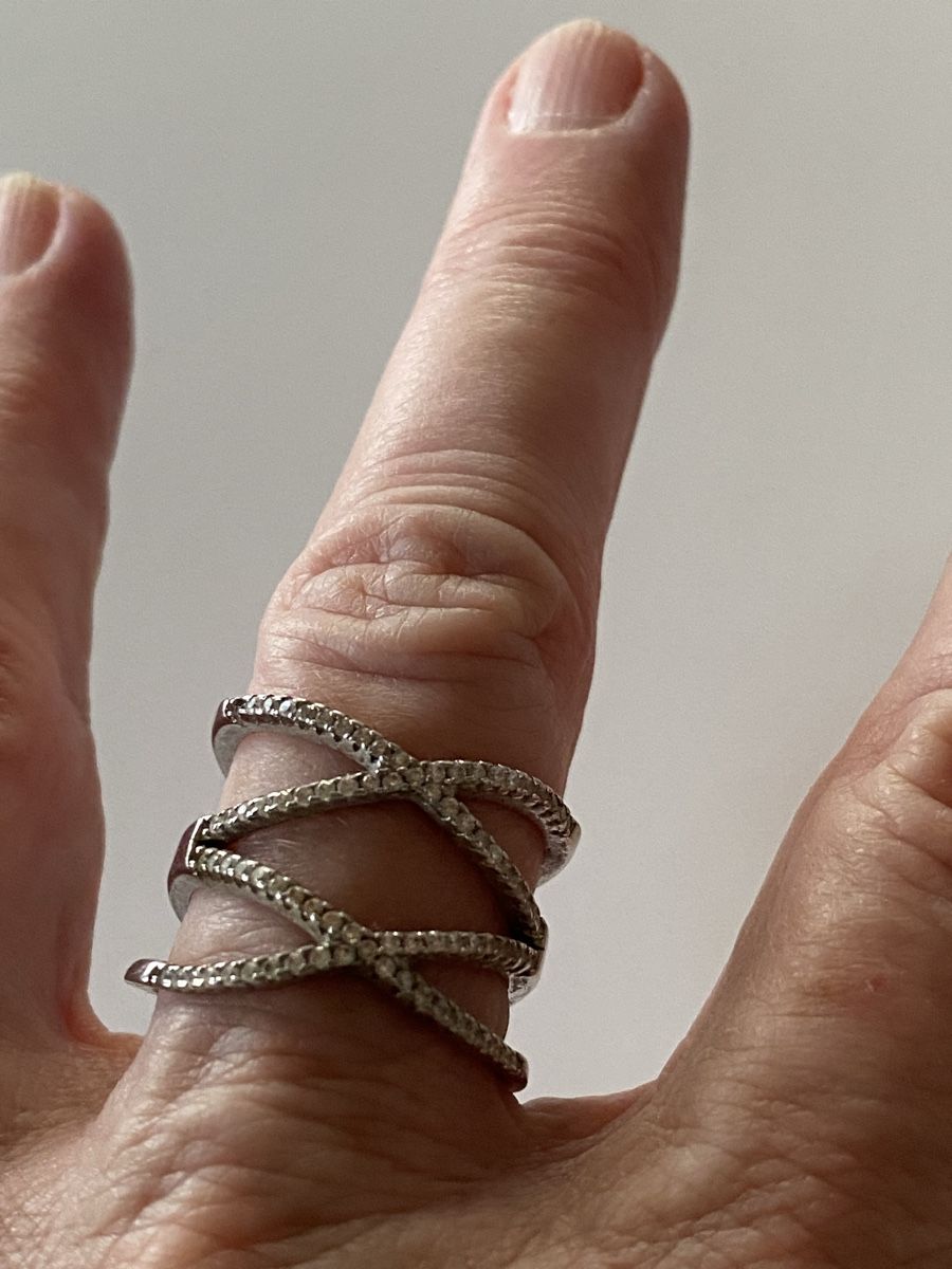 Anelli: Fingerring versilbert mit Zirkonia neu – Nuovo (secondo la descrizione) da Brugg AG venduto da Honeybee6 5