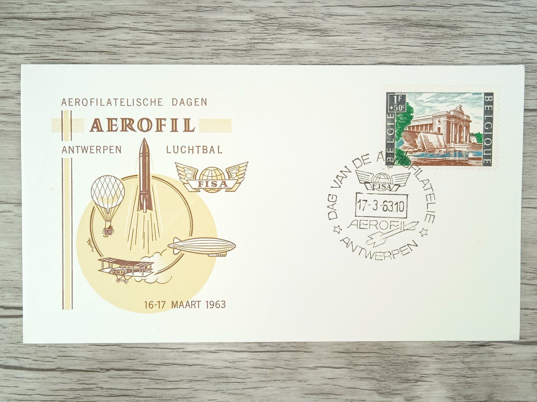 Tutti i francobolli: TR73 Enveloppe + Timbre Belgique 1963 – Usato da Cousset venduto da Patrick_Collections