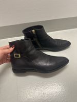 Schuhe Leder Schwarz Grösse 38.5 Damen Stiefeletten