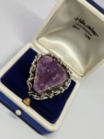Handgefertigter Amethyst Ring, 925er Silber, Unikat!