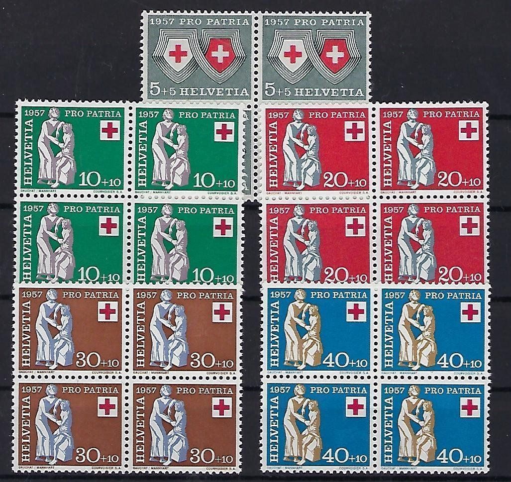 Tutti i francobolli: Pro Patria 1957 Viererblocks**  9328 – Usato da Lunden venduto da Animus999