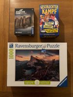 Puzzle Ravensburger (1‘000 Teile) und 2 Spiele