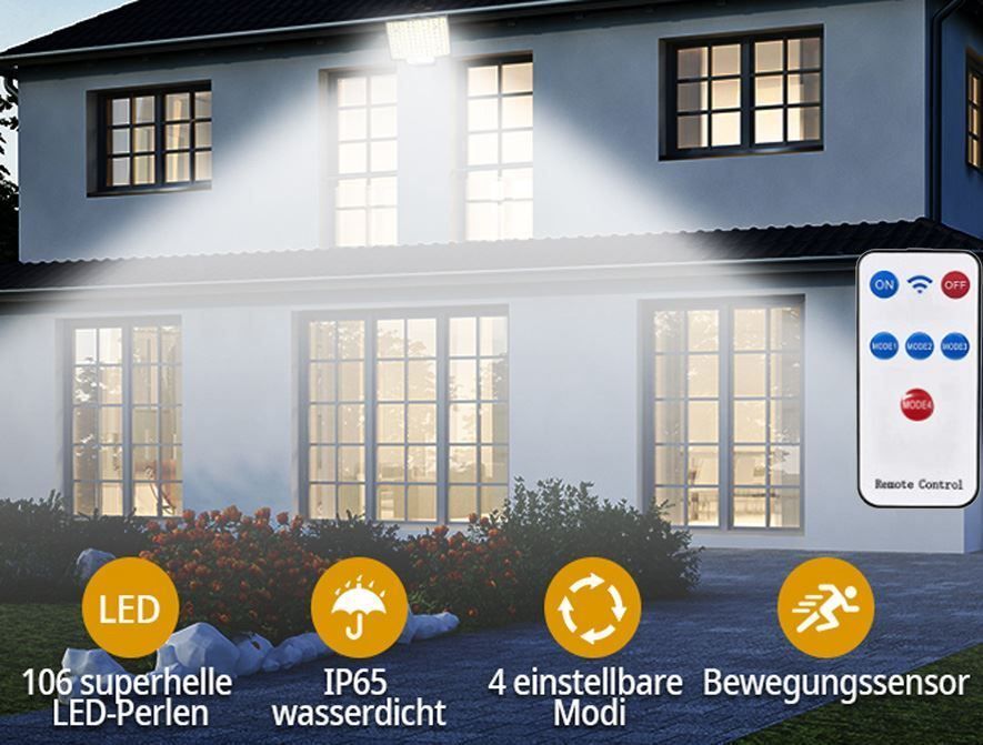 Lampade: Solarlampen mit Bewegungsmelder – Nuovo (secondo la descrizione) da Thun venduto da nuonuoshop 3
