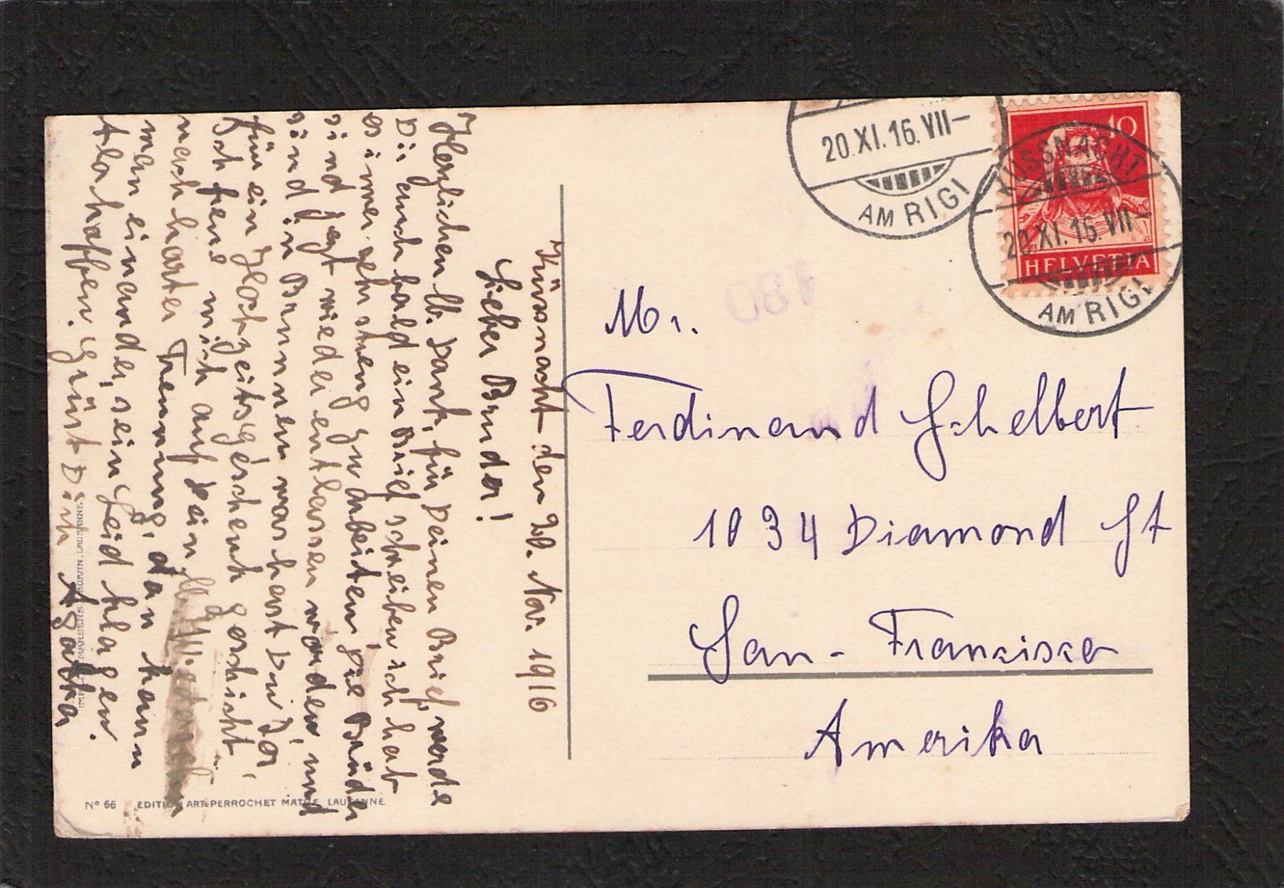 Tutti i francobolli: Private   Bundesfeierkarte 1916 , Nr. E1916/12 ,Mitläufer – Usato da Reichenburg venduto da Pipo-67 1