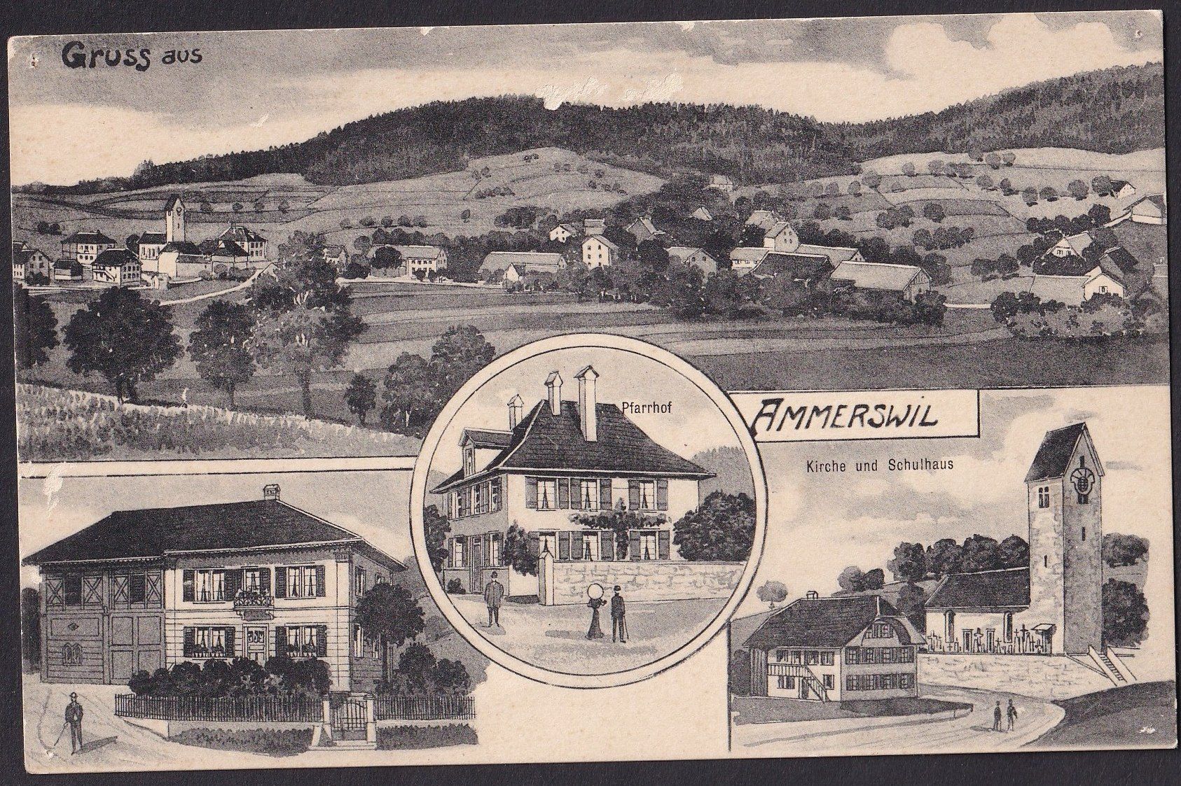 Ansichtskarten: Ammerswil Lithoähnlich 4 Bilder – Gebraucht aus Olten von clotaldi