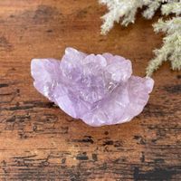 ✲ Amethyst Rose Blume ✲ 53g / 55mm Flower Skulptur