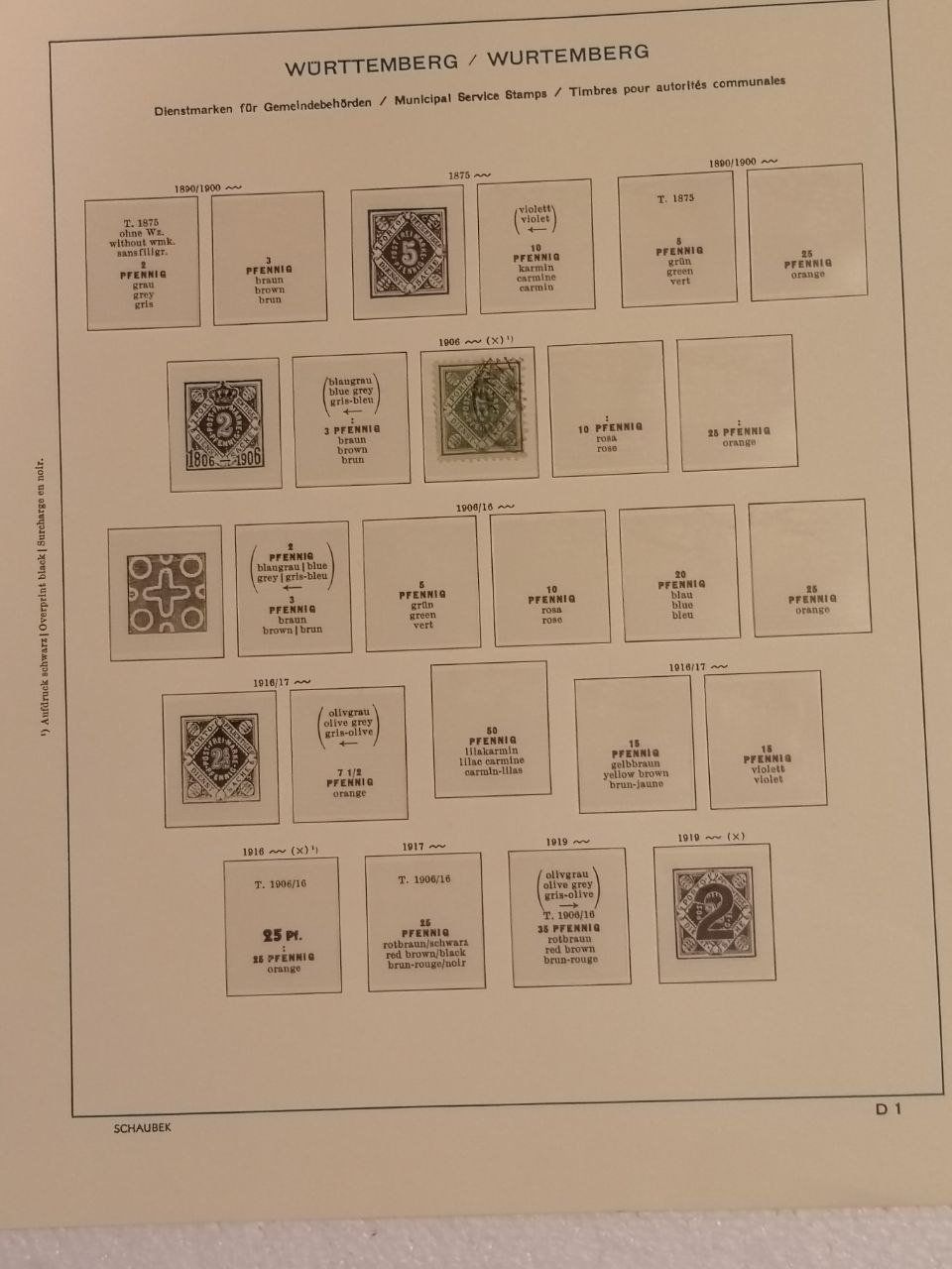 Tutti i francobolli: Deutsche Briefmarken 1862-1911. 10 Seiten. – Usato da Bern venduto da Yunkom 2