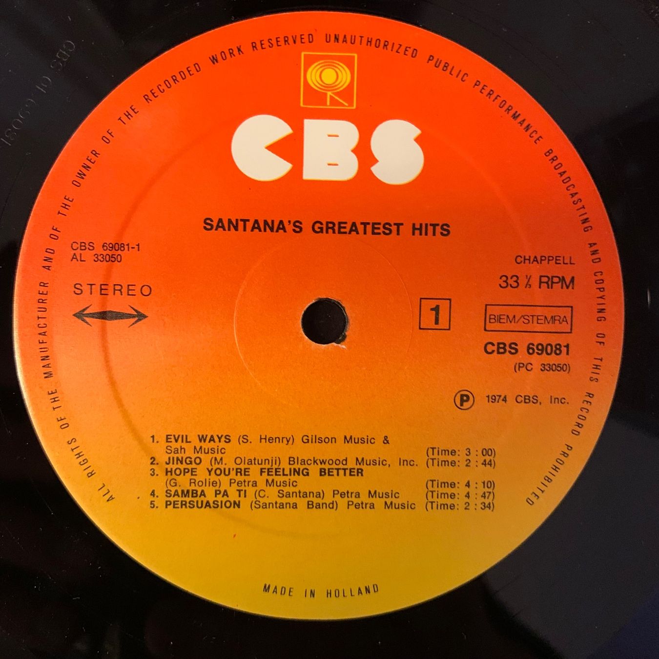 Dischi in vinile: Santana's Greatest Hits, Vinyl LP – Usato da Aesch BL venduto da BernisFlomi 2