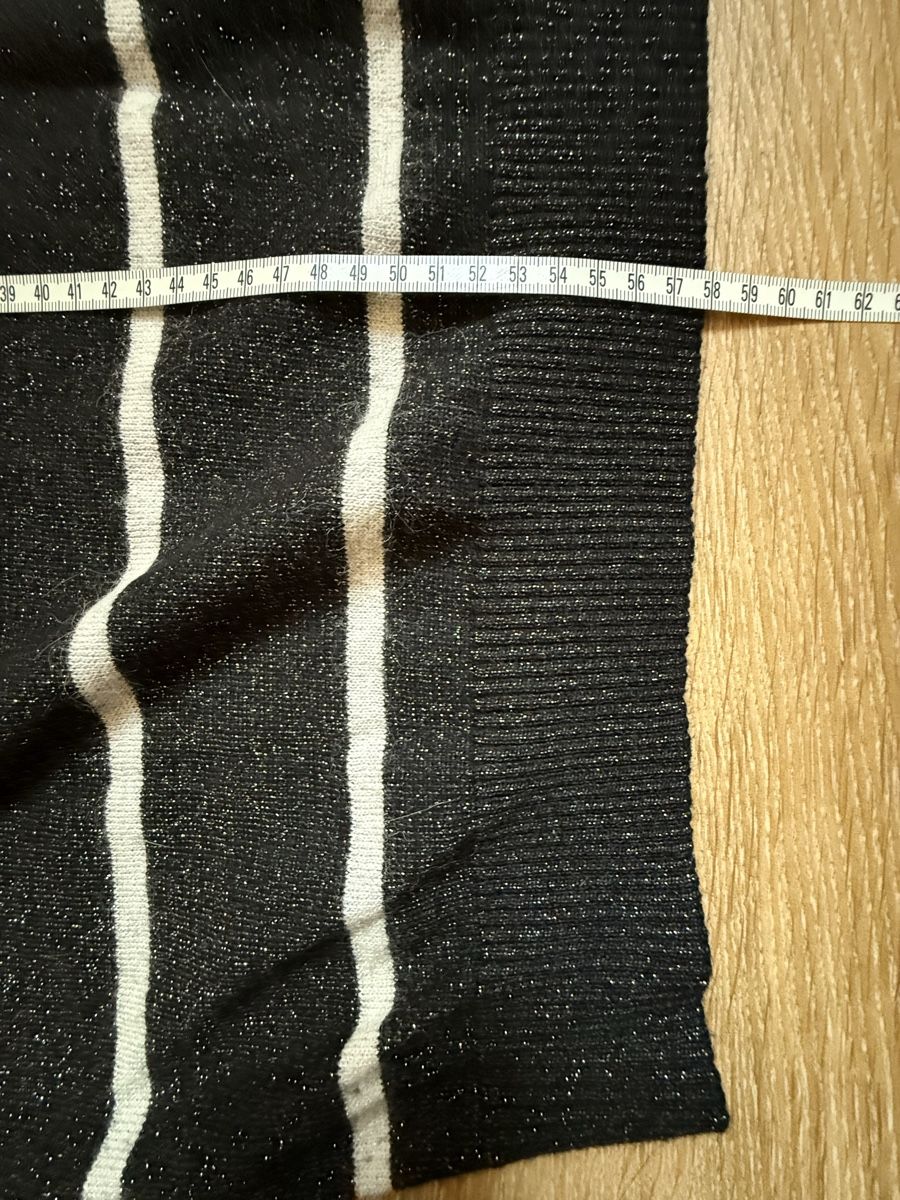 Pullover & Sweatshirts: Pull noir/blanc effet mohair brillant Sweewe Paris, t.S/M – Gebraucht aus Tavannes von Thriftshop 5