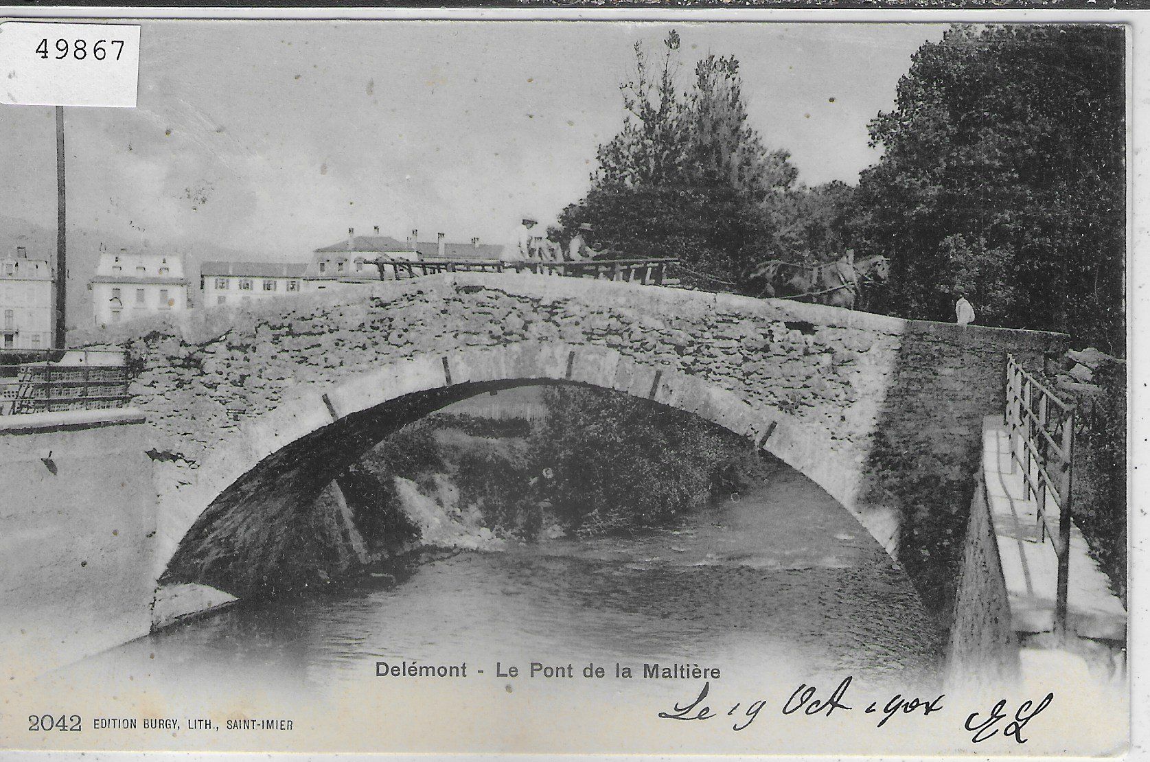 Cartoline postali: Delemont - Le Pont de la Maltiere – Difettoso da Ettingen venduto da Kartenplanet