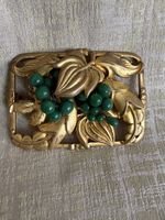 Vintage Brosche goldfarben mit Trauben 