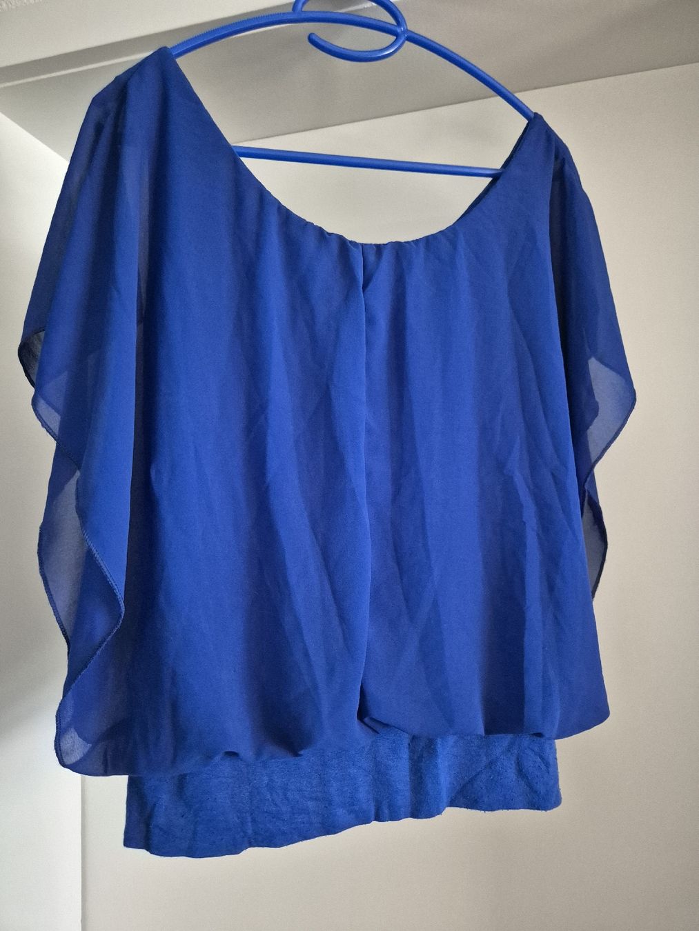 Camicette: Bluse Royalblau, Fledermaus-Ärmeln – Nuovo (secondo la descrizione) da Wettingen venduto da mcu_67 1