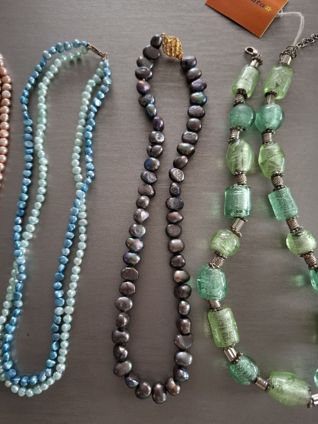 Catenine: 4 Ketten: 3 Perlen echt und 1 Glas – Nuovo (secondo la descrizione) da Hurden venduto da Quadrille76 3
