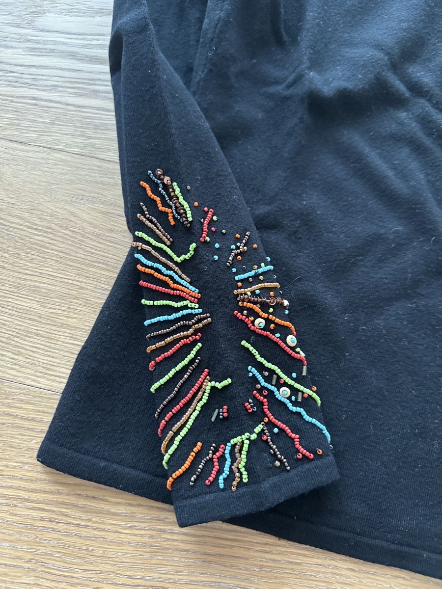 Maglioni & Felpe: Black Turtleneck Sweater with Beaded Cuffs - Size Small – Usato da Binningen venduto da can_s2yh 3
