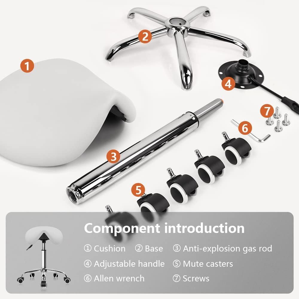 Sgabelli: Rollhocker Arbeitshocker Barhocker drehbar mit Sattelsitz – Nuovo e nell'imballaggio originale da Herisau venduto da Serenco 6