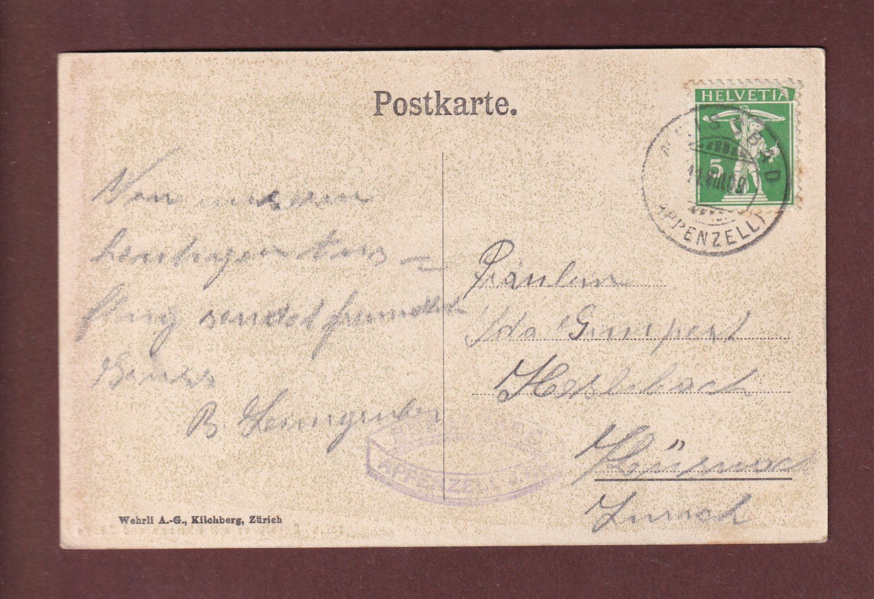 Cartoline postali: SEEALPSEE - Säntis - 1909 – Usato da Pully venduto da nicecards-shop 1