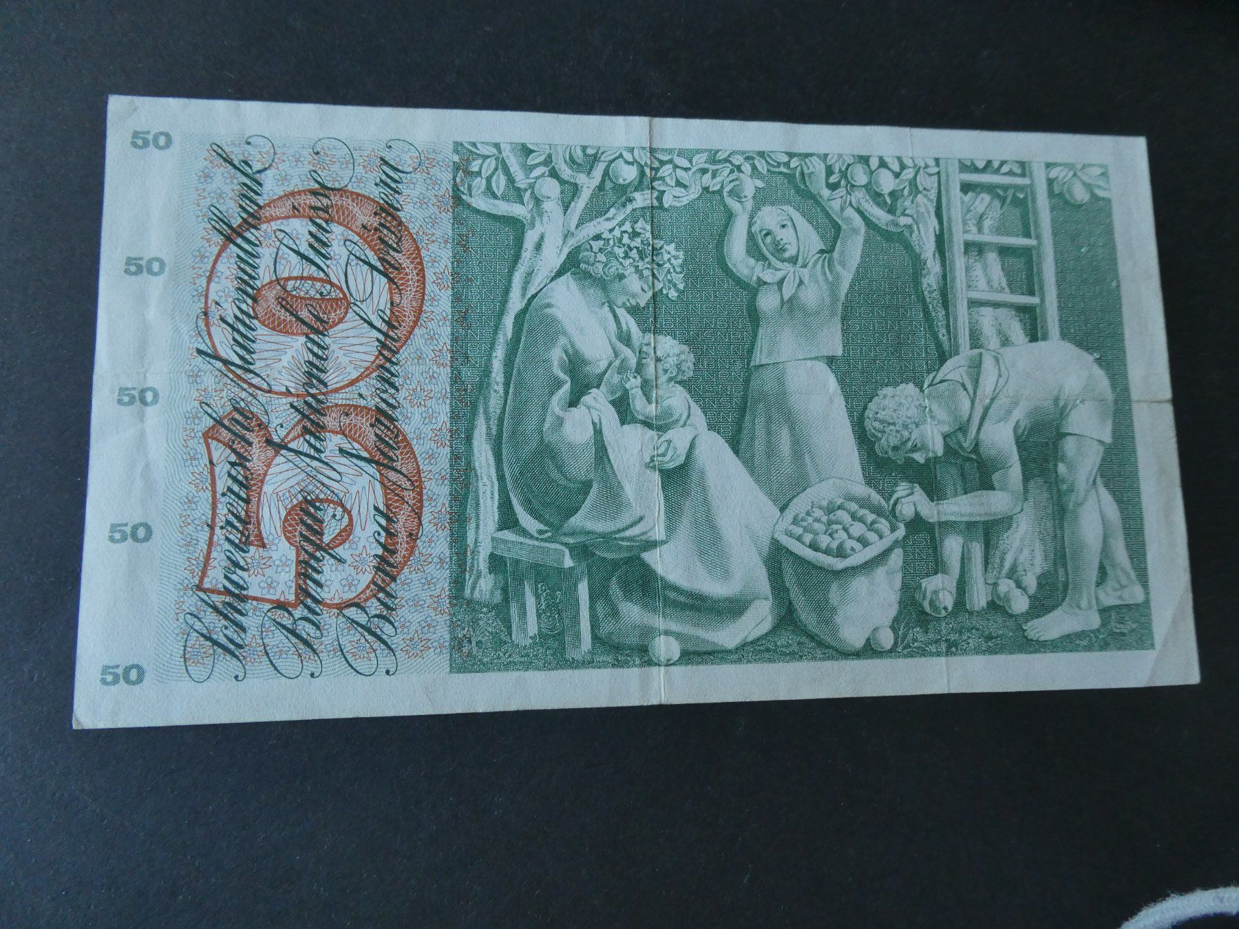 Billets de banque: Schweiz 1961, 50 Franken – D'occasion à Hinterforst par Rohusri 1