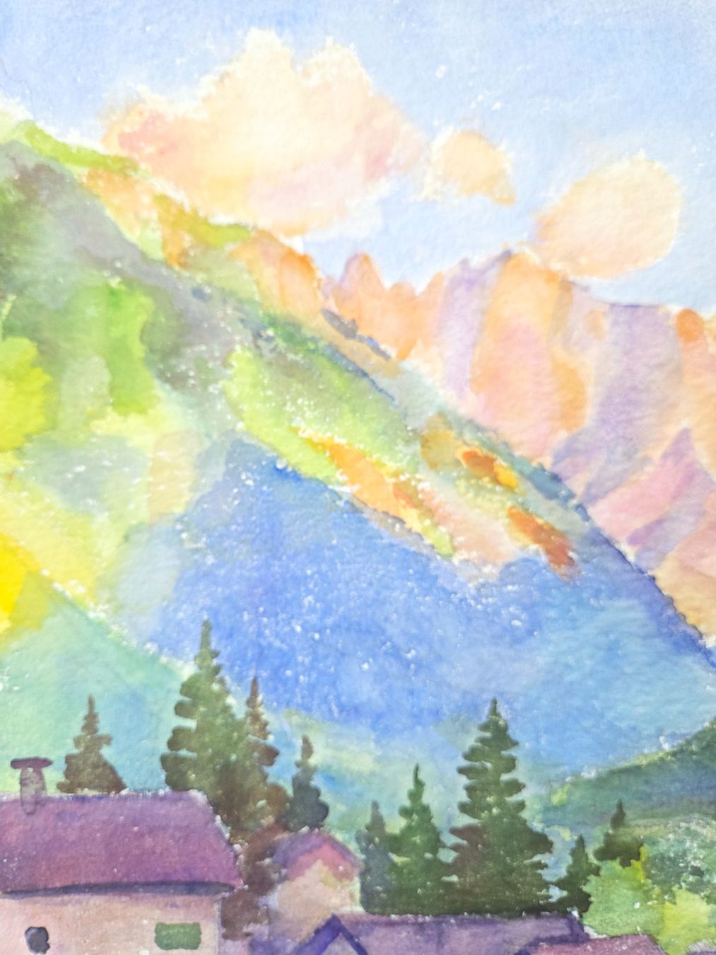 Dipinti: Aquarell Ferdinand Meyer-Streiff Engi GL 1929 – Usato da Rheinfelden venduto da Badelus 4