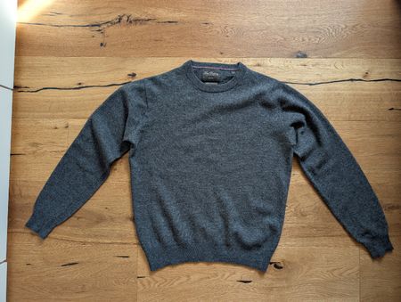 Tom Rusborg Pullover, Merino & Kaschmir, grau Grösse S