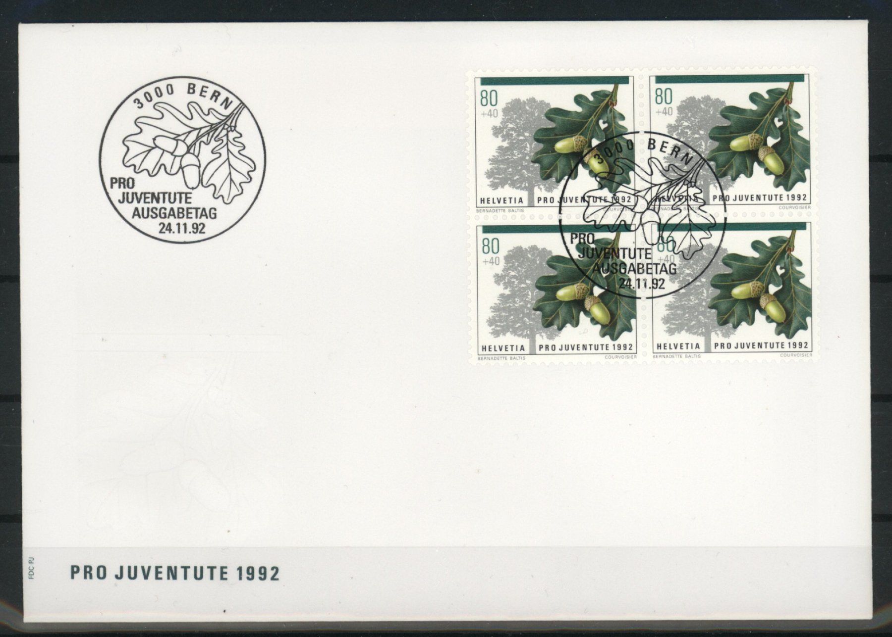 Tutti i francobolli: 1992, FDC, Pro Juventute, Viererblöcke – Usato da Willisau venduto da Vollstempel 3