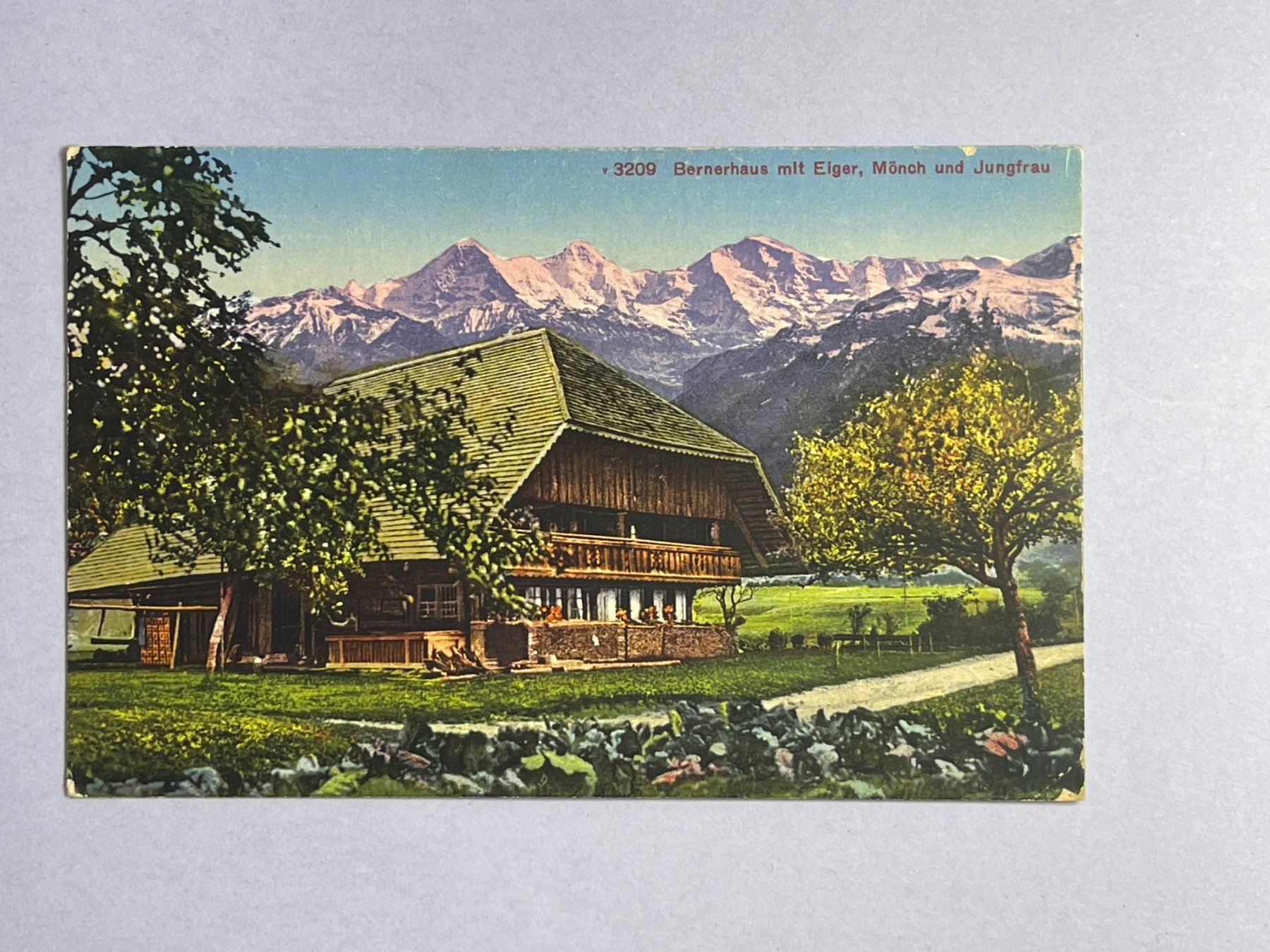 Ansichtskarten: Bernerhaus mit Eiger, Mönch und Jungfrau – Gebraucht aus Steg VS von danwer74