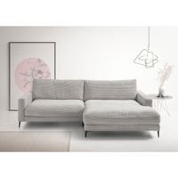 Ecksofa  Uptown in Cord Grey rechts