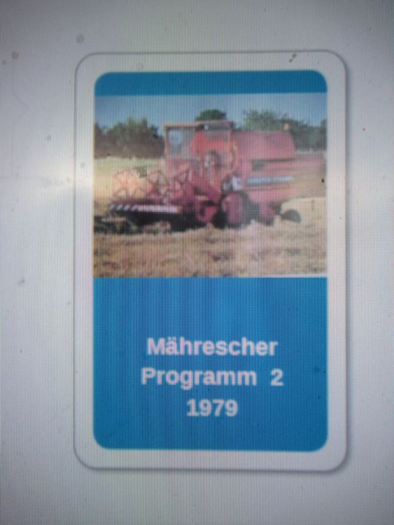 Mähdrescher 1979 Gesamtprogramm Quartett 52 Karten | Kaufen auf Ricardo