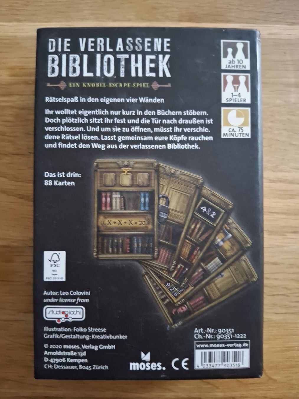 Spiele: Die Verlassene Bibliothek – Gebraucht aus Zürich von Vordermannd86 1