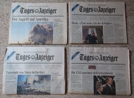 9/11, Tages-Anzeiger  vom 12., 13., 14. und 15. September 01