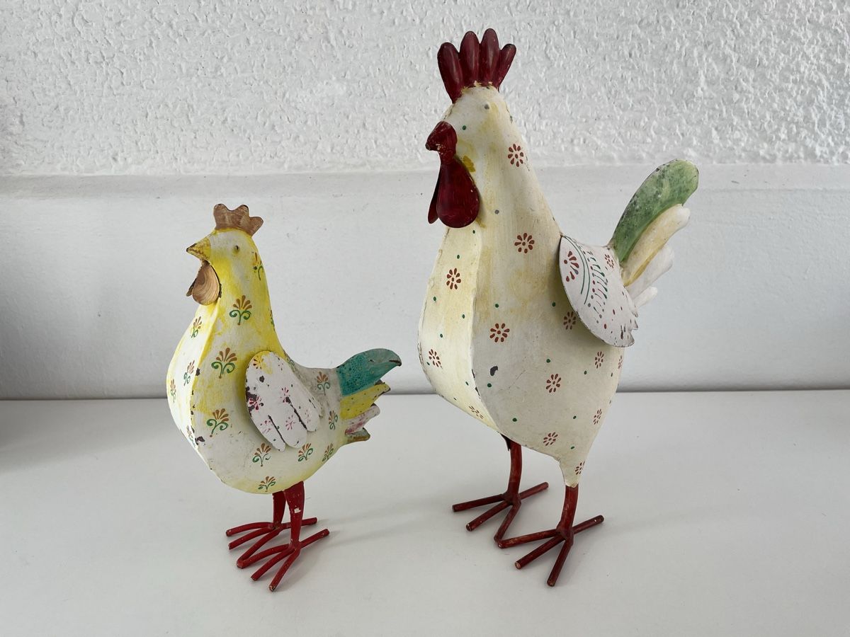 Figuren: 2 Hühner aus Metallblech  – Gebraucht aus Wetzikon ZH von seli03 3