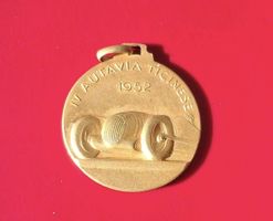 1952 Medaille Automobil IV Autavia Ticinese vergoldet