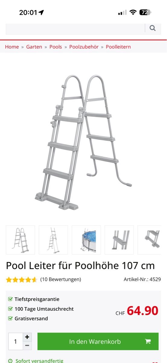 Bestway Leitern: Bestway Poolleiter – Neu und originalverpackt aus Sisseln AG von Daeha1
