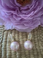 Elegante Ohrringe Perle rosa