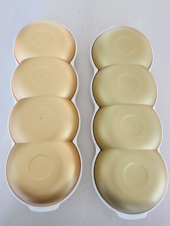 Tupperware Allegra Dessert-Schälchen Set – 2 Stück, 275 Ml, Grau & Rosa Mit Glitzer