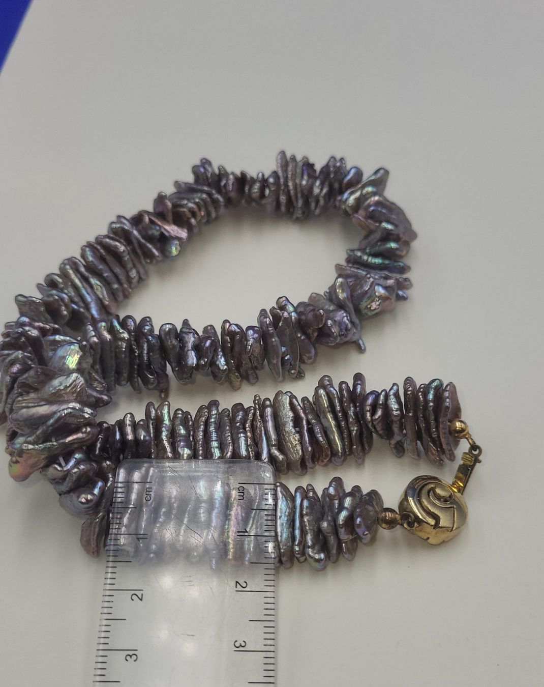 Catenine: Perlen Kette Mit 585 Gold Verschluss – Usato da Wald ZH venduto da Aniade 8