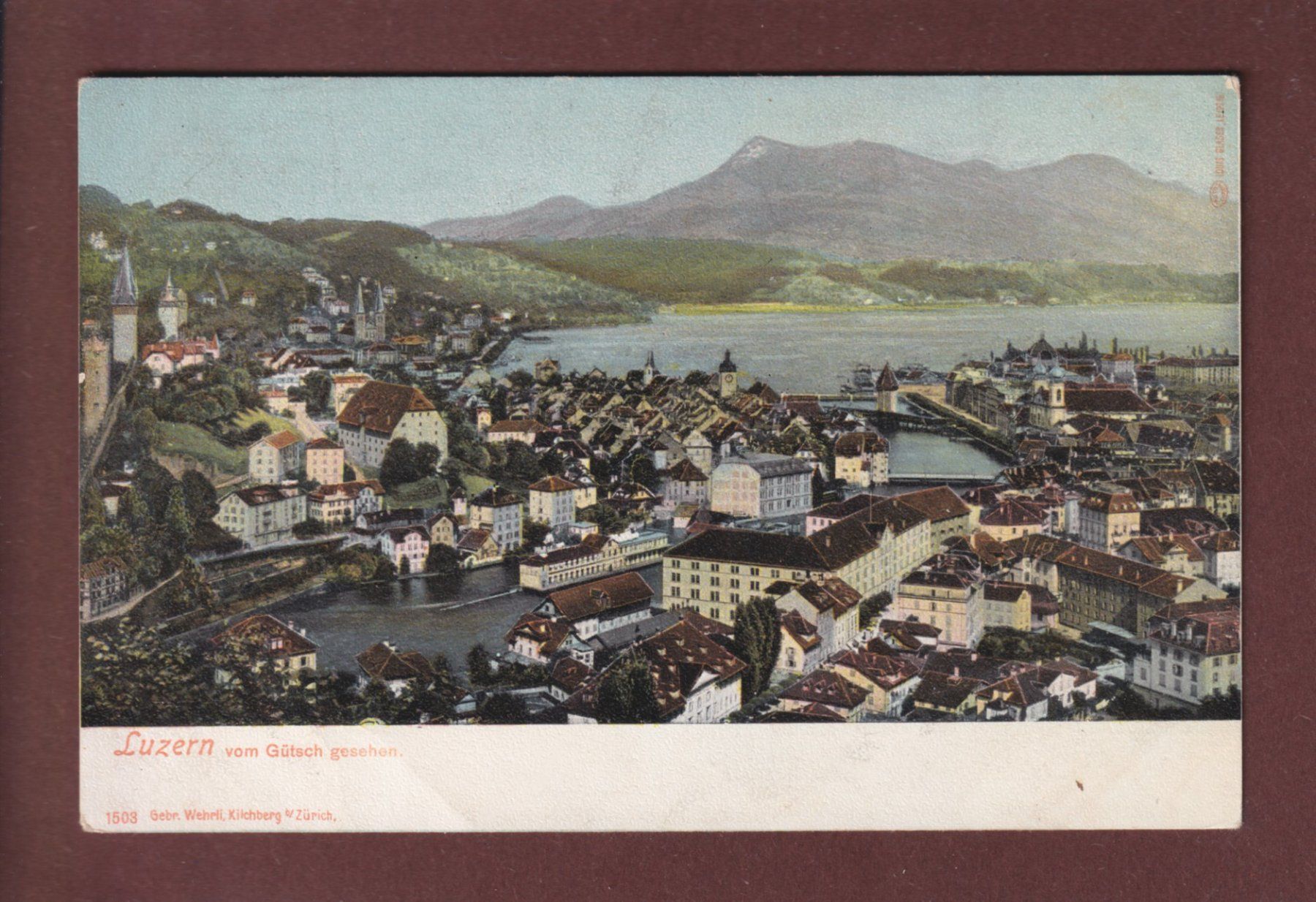 Cartoline postali: LUZERN vom Gütsch – Usato da Pully venduto da nicecards